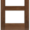 Five Folding Doors & Frame Kit - Coventry Walnut Shaker 3+2 - Clear Glass - Prefinished
