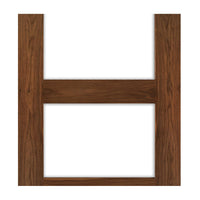Coventry Walnut Prefinished Shaker Style Door Pair - Clear Glass