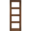 Bespoke Coventry Prefinished Walnut Shaker Style Internal Door - Clear Glass