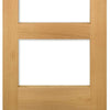 Four Folding Doors & Frame Kit - Coventry Shaker Oak 3+1 - Clear Glass - Unfinished
