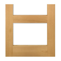 Coventry Shaker Style Oak Double Evokit Pocket Door Detail - Clear Glass - Unfinished
