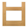 Coventry Shaker Style Oak Double Evokit Pocket Door Detail - Clear Glass - Unfinished