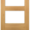 Three Folding Doors & Frame Kit - Coventry Shaker Oak 2+1 - Clear Glass - Unfinished