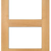 Two Folding Doors & Frame Kit - Coventry Shaker Oak 2+0 - Clear Glass - Unfinished