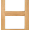 Four Folding Doors & Frame Kit - Coventry Shaker Oak 3+1 - Clear Glass - Unfinished