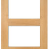 Four Folding Doors & Frame Kit - Coventry Shaker Oak 2+2 - Clear Glass - Unfinished