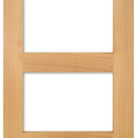 Five Folding Doors & Frame Kit - Coventry Shaker Oak 3+2 - Clear Glass - Unfinished