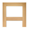 Coventry Shaker Style Oak Veneer Staffetta Quad Telescopic Pocket Doors - Clear Glass - Unfinished