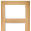 Two Folding Doors & Frame Kit - Coventry Shaker Oak 2+0 - Clear Glass - Unfinished