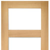 Four Folding Doors & Frame Kit - Coventry Shaker Oak 2+2 - Clear Glass - Unfinished