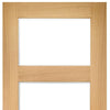 Six Folding Doors & Frame Kit - Coventry Shaker Oak 3+3 - Clear Glass - Unfinished