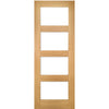 Coventry shaker style oak 4 glass interior door 