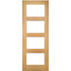 Coventry shaker style oak 4 glass interior door 