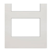 Two Folding Doors & Frame Kit - Coventry Shaker 2+0 - Clear Glass - White Primed