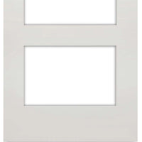 Five Folding Doors & Frame Kit - Coventry Shaker 3+2 - Clear Glass - White Primed