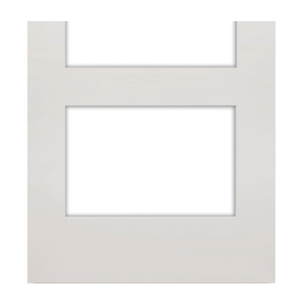 Coventry Shaker Double Evokit Pocket Door Detail - Clear Glass - White Primed