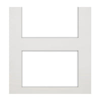 Two Folding Doors & Frame Kit - Coventry Shaker 2+0 - Clear Glass - White Primed