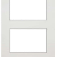 Four Folding Doors & Frame Kit - Coventry Shaker 2+2 - Clear Glass - White Primed