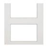 Coventry Shaker Single Evokit Pocket Door Detail - Clear Glass - White Primed