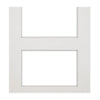 Coventry Shaker Double Evokit Pocket Door Detail - Clear Glass - White Primed