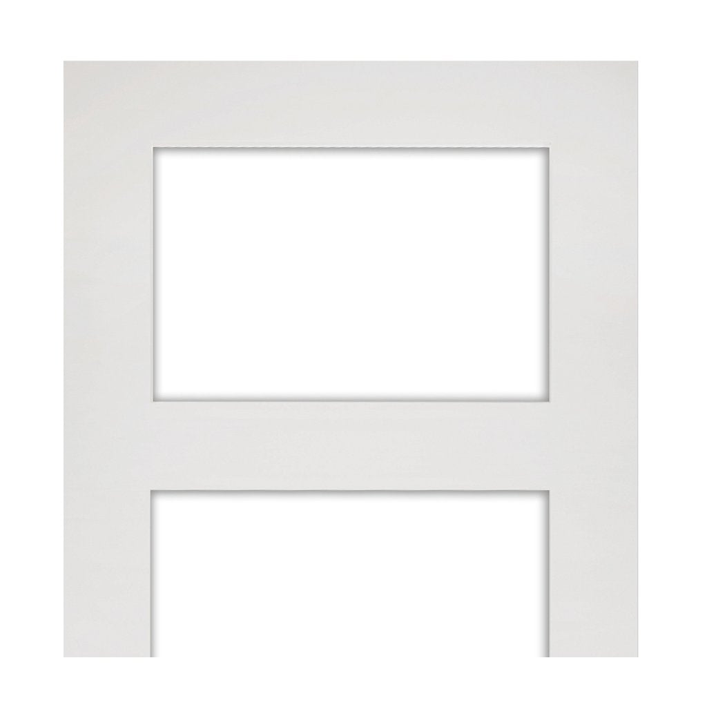 Two Folding Doors & Frame Kit - Coventry Shaker 2+0 - Clear Glass - White Primed