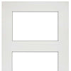 Three Folding Doors & Frame Kit - Coventry Shaker 3+0 - Clear Glass - White Primed