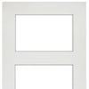 Six Folding Doors & Frame Kit - Coventry Shaker 3+3 - Clear Glass - White Primed