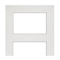 Coventry Shaker Staffetta Twin Telescopic Pocket Doors - Clear Glass - White Primed