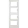 Coventry White Primed Shaker Door Pair - Clear Glass