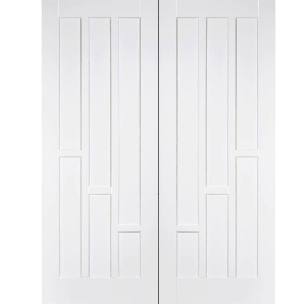 Coventry Panel Door Pair - White Primed