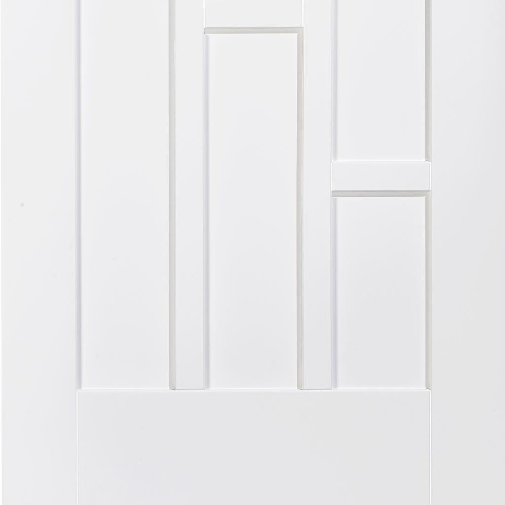 Coventry Style Panel Double Evokit Pocket Door - White Primed