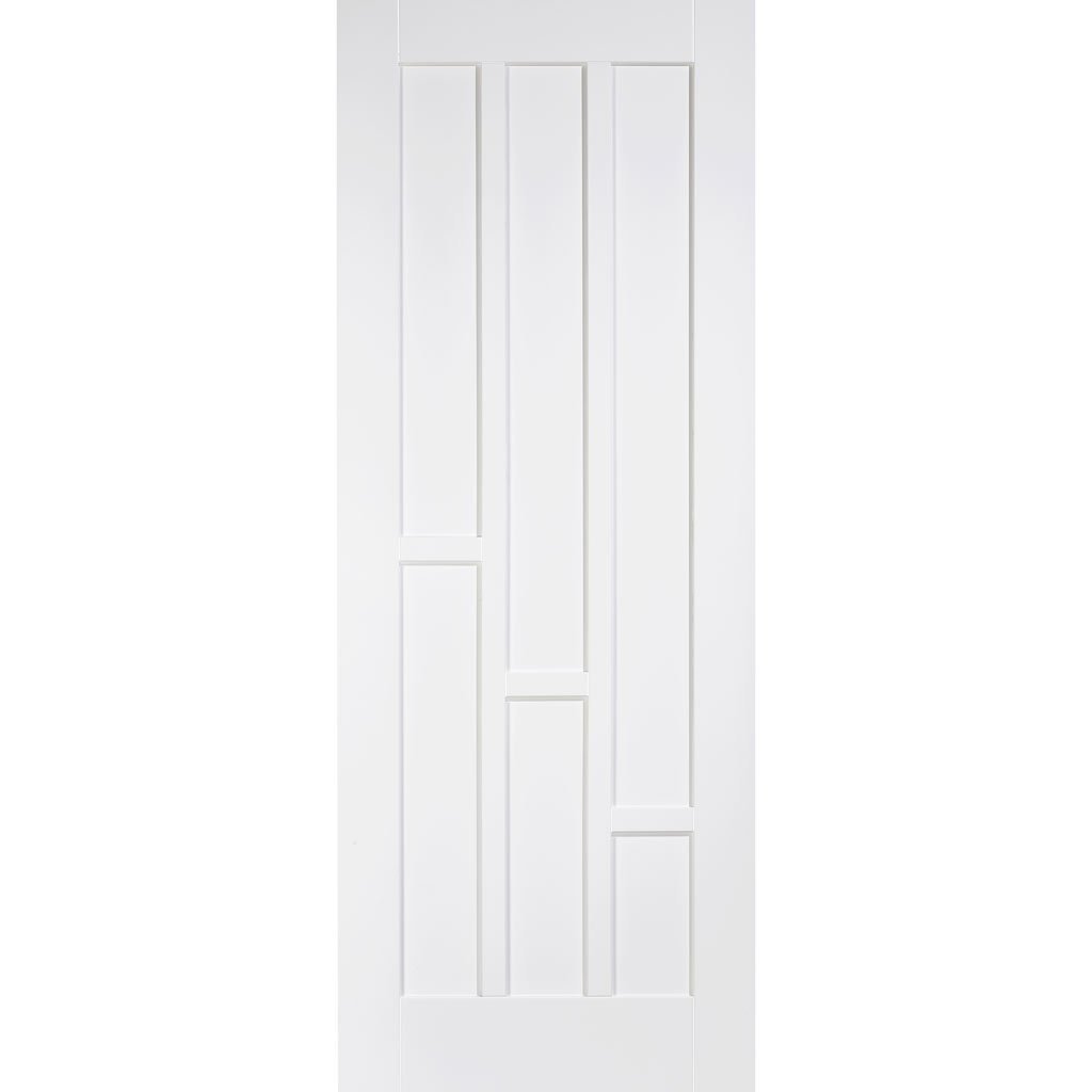 Minimalist Wardrobe Door & Frame Kit - Two Coventry Panel Doors - White Primed 