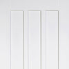 Three Sliding Wardrobe Doors & Frame Kit - Coventry Panel Door - White Primed
