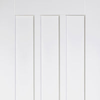 Two Sliding Wardrobe Doors & Frame Kit - Coventry Panel Door - White Primed