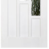 Five Folding Doors & Frame Kit - Coventry 3+2 - Clear Glass - White Primed