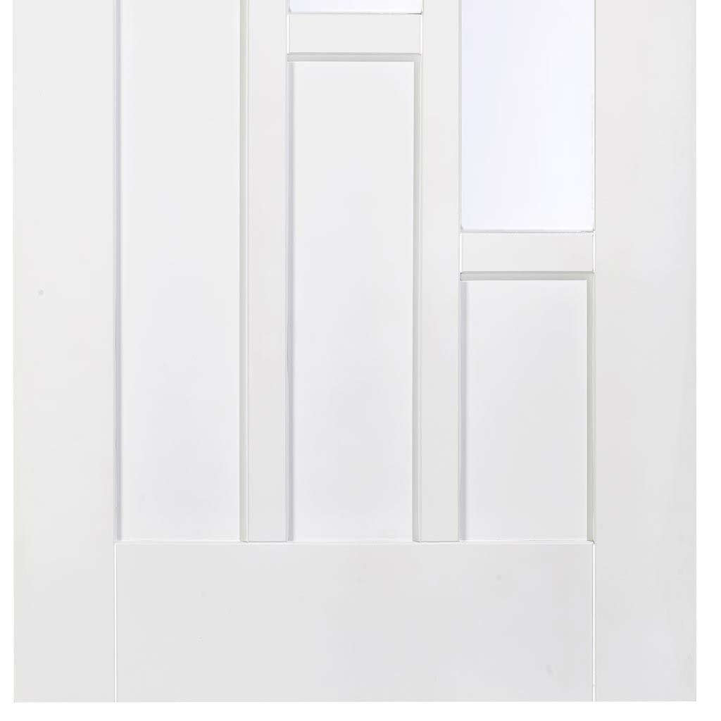 Four Sliding Wardrobe Doors & Frame Kit - Coventry Panel Door - White Primed