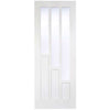 Room Divider - Coventry Clear Glass White Primed Door with Single Side