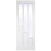 Two Folding Doors & Frame Kit - Coventry 2+0 - Clear Glass - White Primed