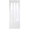 Two Folding Doors & Frame Kit - Coventry 2+0 - Clear Glass - White Primed