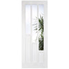 Coventry Style Single Evokit Pocket Door - Clear Glass - White Primed