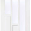 Two Folding Doors & Frame Kit - Coventry 2+0 - Clear Glass - White Primed
