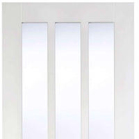 Four Sliding Wardrobe Doors & Frame Kit - Coventry Panel Door - White Primed