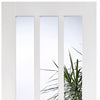 Coventry Style Double Evokit Pocket Door - Clear Glass - White Primed