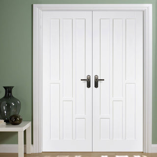 Image: Coventry Panel Door Pair - White Primed