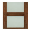 Coventry Walnut Veneer Shaker Style Staffetta Twin Telescopic Pocket Doors - Frosted Glass - Prefinished