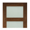 Coventry Walnut Shaker Style Unico Evo Pocket Door Detail - Frosted Glass - Prefinished