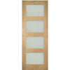 Coventry shaker style oak 4 glass interior door 