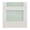 Two Folding Doors & Frame Kit - Coventry Shaker 2+0 - Frosted Glass - White Primed