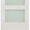 Four Folding Doors & Frame Kit - Coventry Shaker 3+1 - Frosted Glass - White Primed
