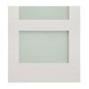 Coventry Shaker Double Evokit Pocket Door Detail - Frosted Glass - White Primed